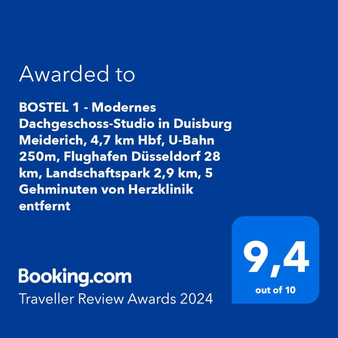 Bostel 1 - Modernes Dachgeschoss-Studio In Duisburg Meiderich, 4,7 Km Hbf, U-Bahn 250M, Flughafen Duesseldorf 28 Km, Landschaftspark 2,9 Km, 5 Gehminuten Von Herzklinik Entfernt Zewnętrze zdjęcie